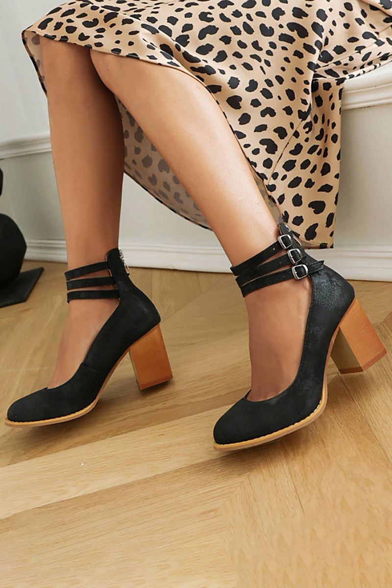 Julianne | Stylish Women's Sandals with Ankle Strap and Thick Heel