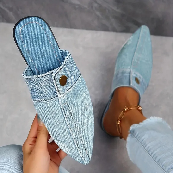 Leona | Stylish Women's Mules Pointed Toe Flats