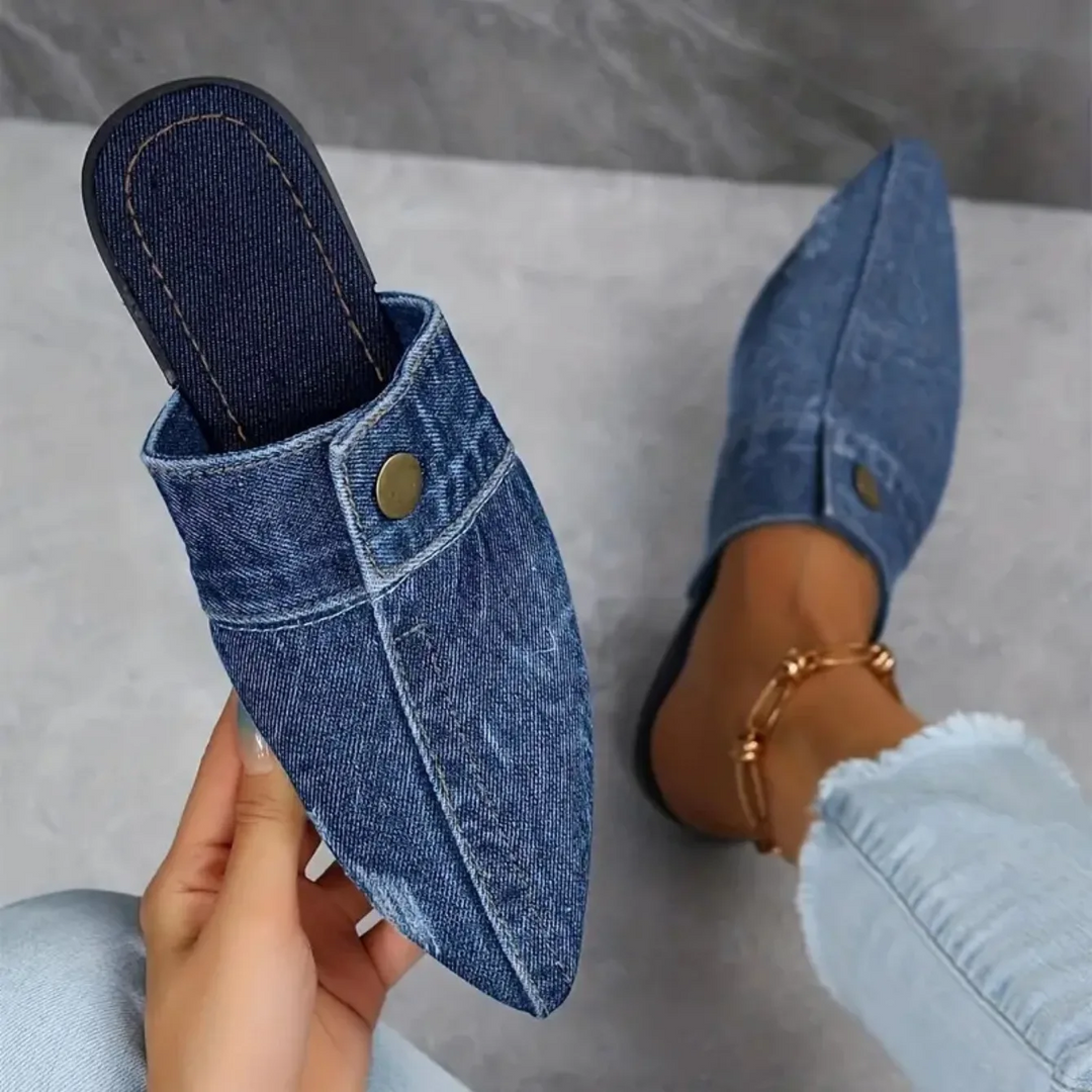Leona | Stylish Women's Mules Pointed Toe Flats