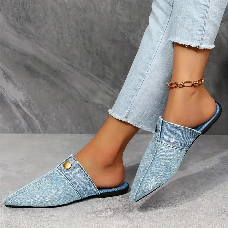 Leona | Stylish Women's Mules Pointed Toe Flats