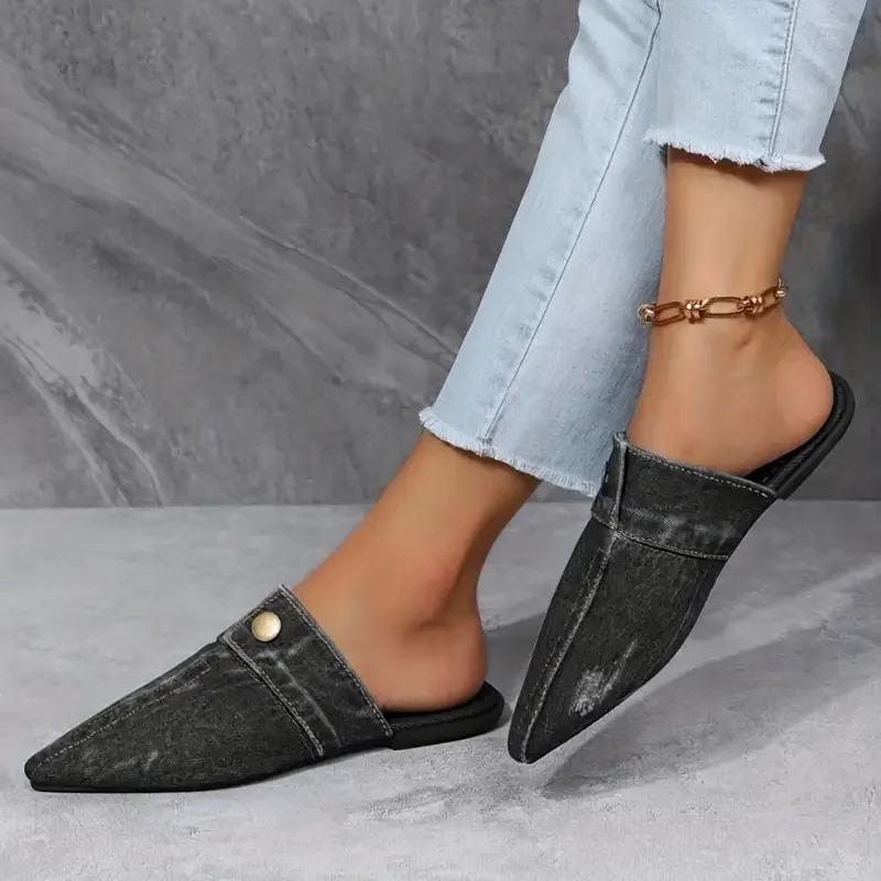 Leona | Stylish Women's Mules Pointed Toe Flats