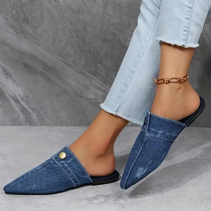 Leona | Stylish Women's Mules Pointed Toe Flats