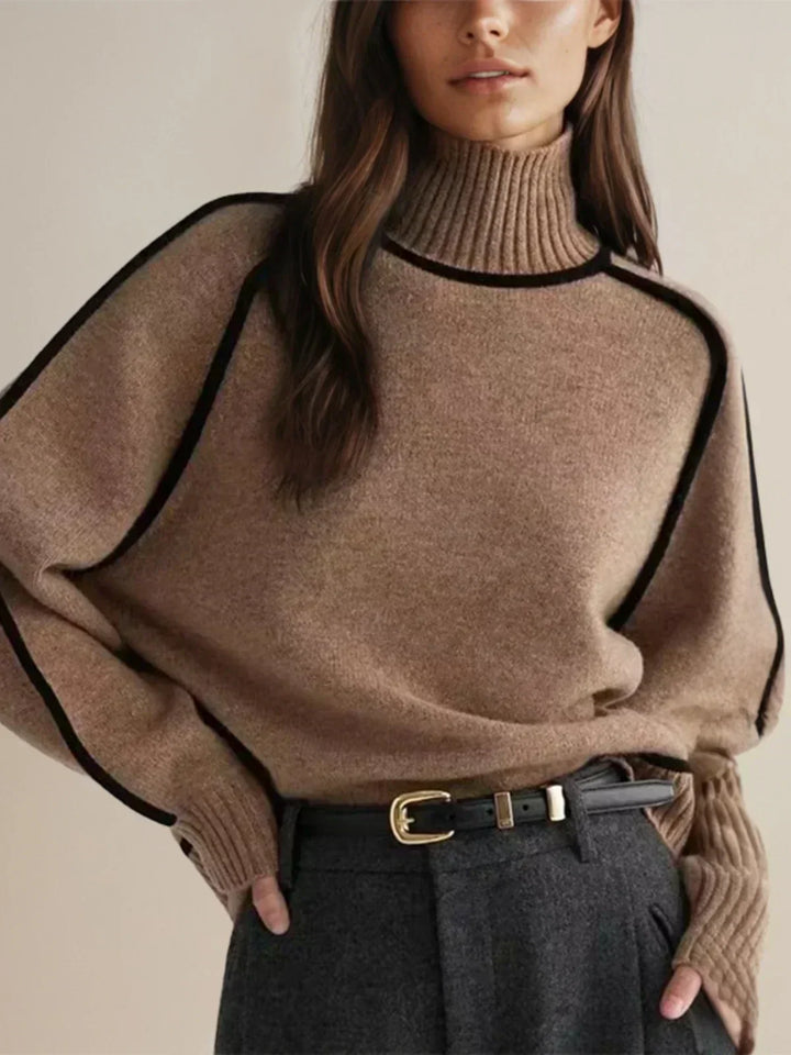 Leona | Contrast Trim Sweater