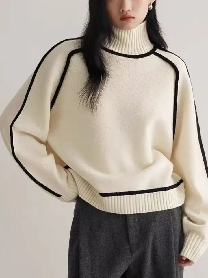 Leona | Contrast Trim Sweater