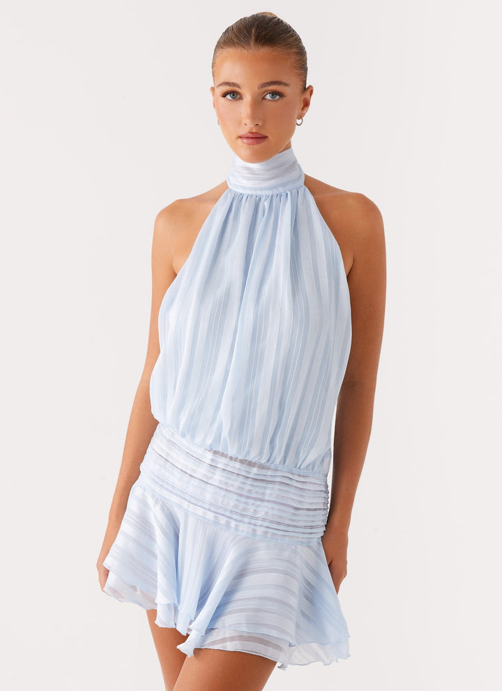 Lyra | Elegant Women's Halter Neck Mini-Dress