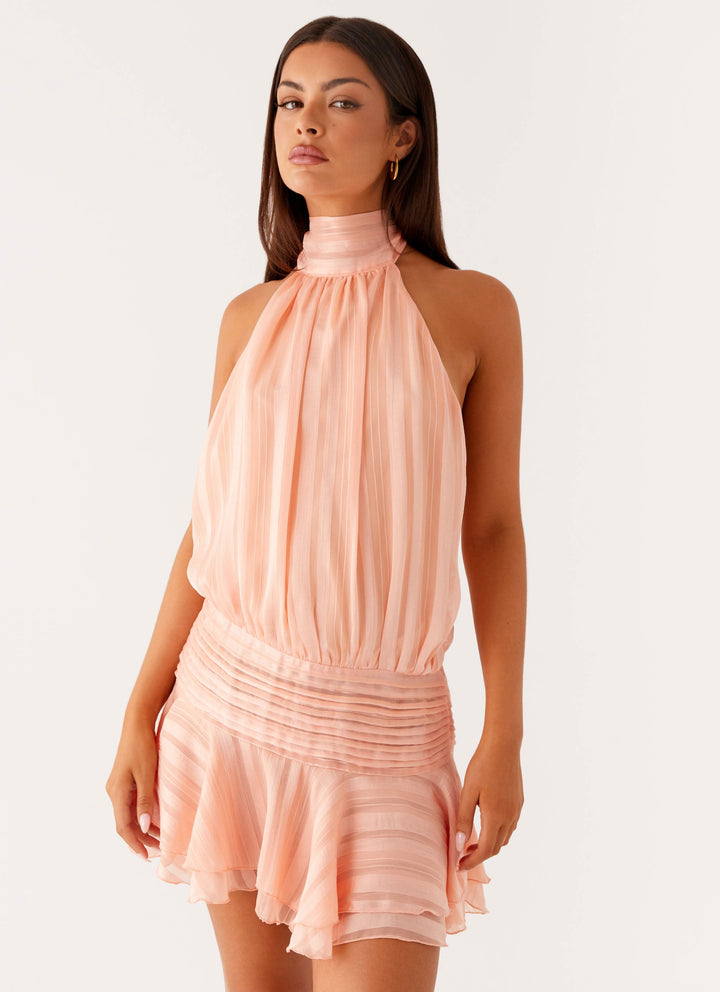 Lyra | Elegant Women's Halter Neck Mini-Dress