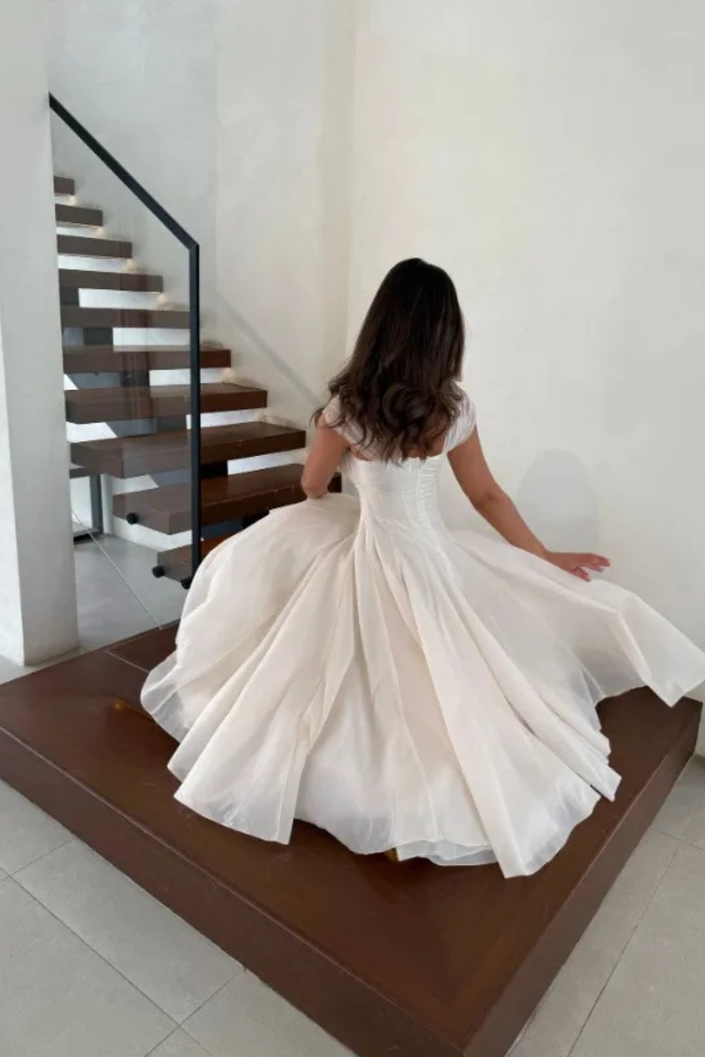 Madeline | Women's Tulle Sweetheart Neck Flared Wedding Guest Midi Dress