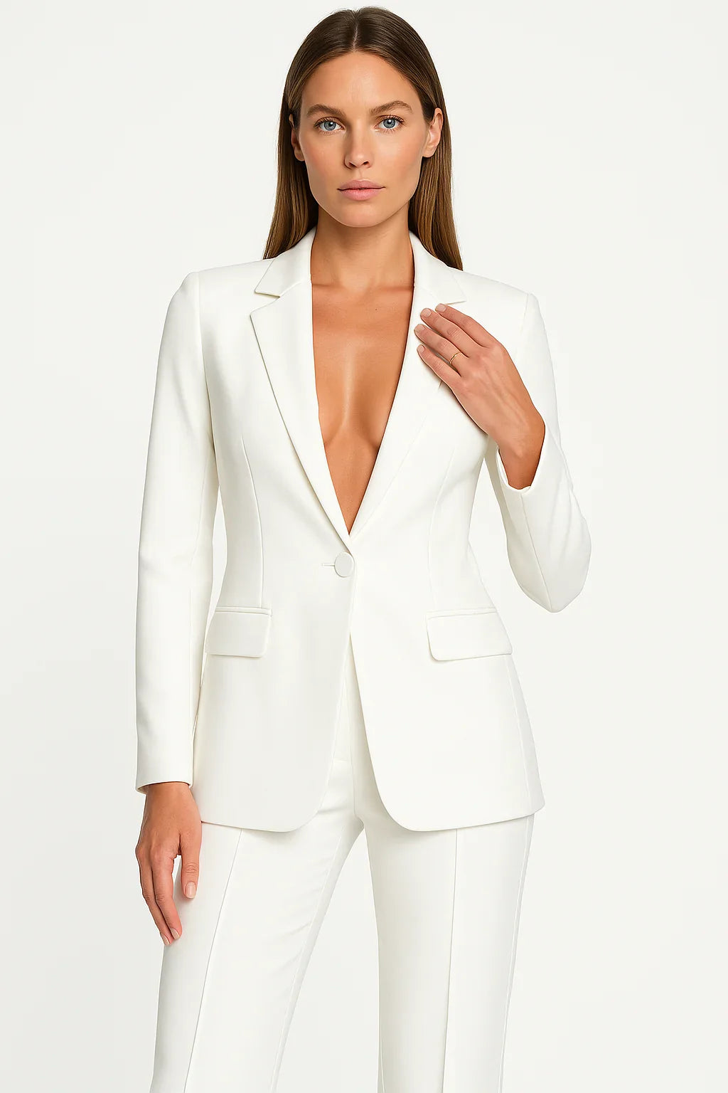 Margot | Women's Two Piece Blazer Wide Leg Trouser Suit Set