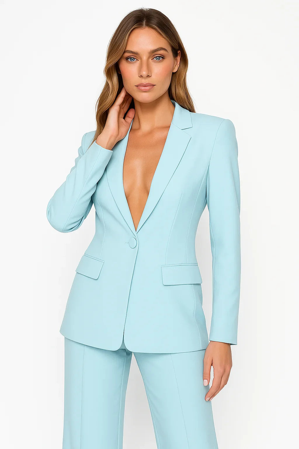 Margot | Women's Two Piece Blazer Wide Leg Trouser Suit Set