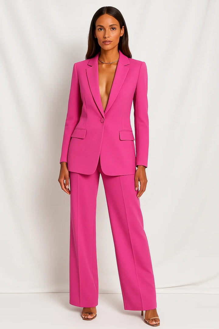 Margot | Women's Two Piece Blazer Wide Leg Trouser Suit Set