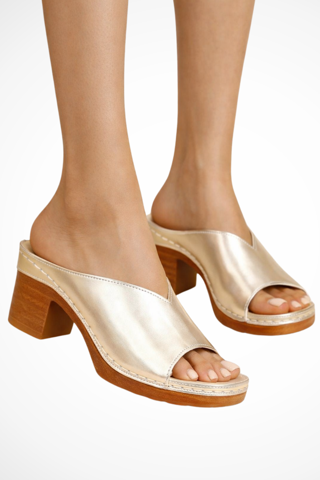 Maya | Elegant Women's Mules Open Toe Block Heel