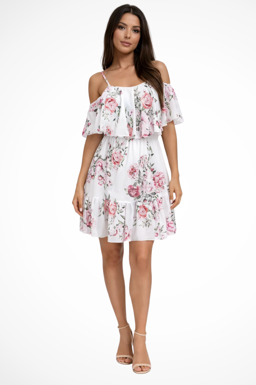 Natalia | Women's Chiffon Ruffle Floral Mini Dress