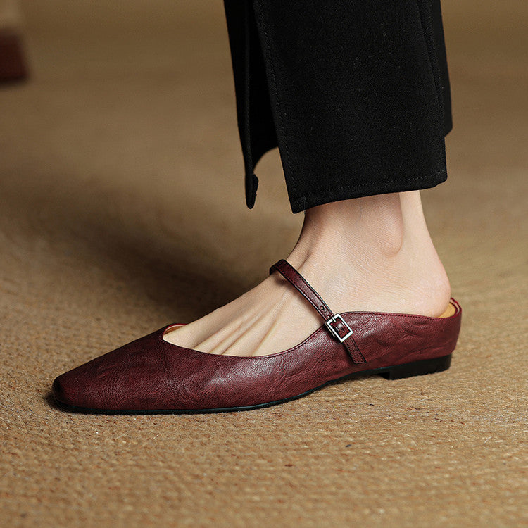 Hannah | Women's Genuine Leather Slip-On Mules