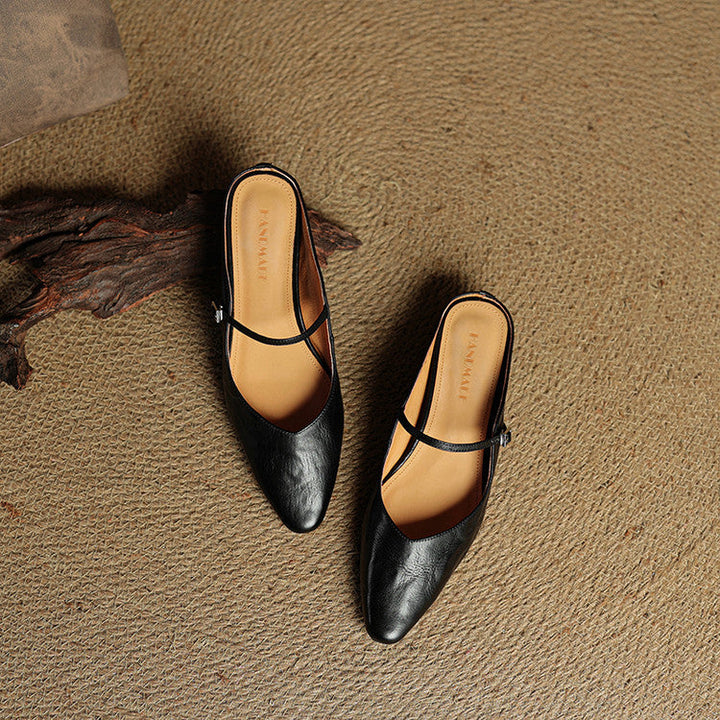 Hannah | Women's Genuine Leather Slip-On Mules