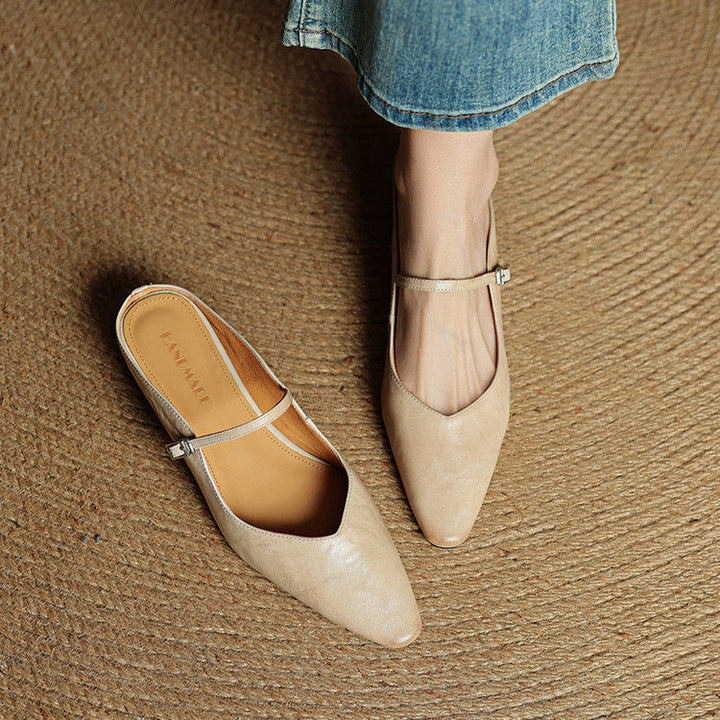 Hannah | Women's Genuine Leather Slip-On Mules