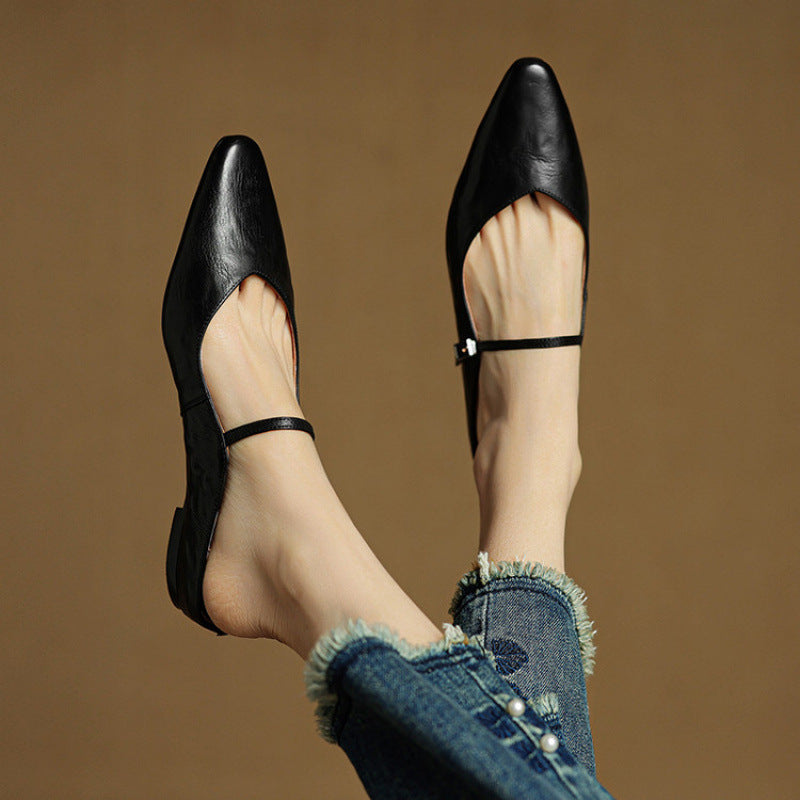 Hannah | Women's Genuine Leather Slip-On Mules