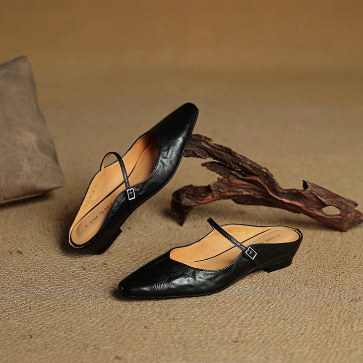 Hannah | Women's Genuine Leather Slip-On Mules