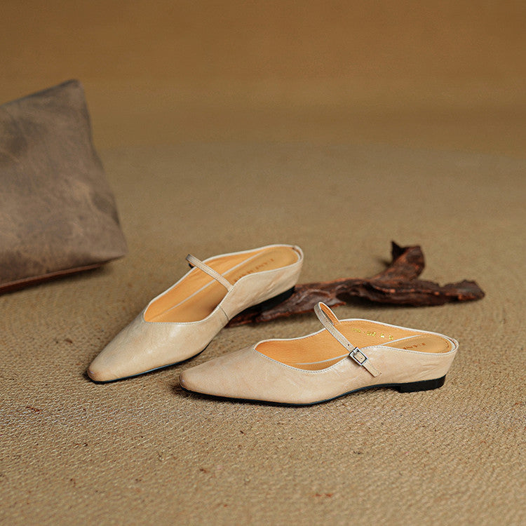 Hannah | Women's Genuine Leather Slip-On Mules