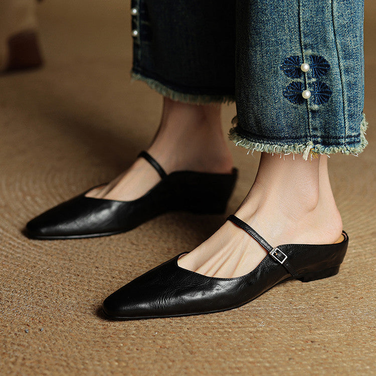 Hannah | Women's Genuine Leather Slip-On Mules