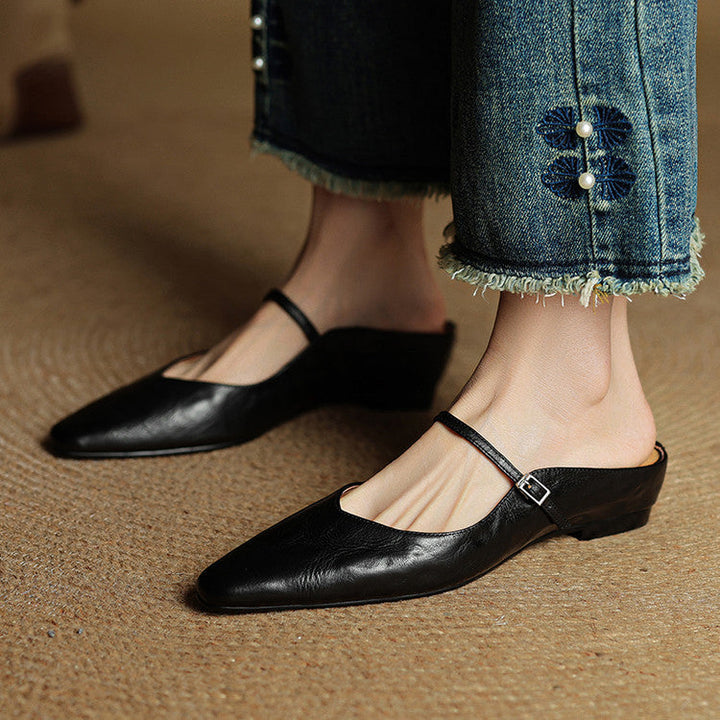 Hannah | Women's Genuine Leather Slip-On Mules