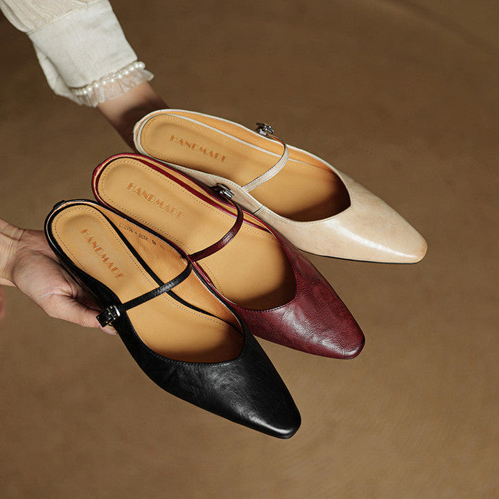 Hannah | Women's Genuine Leather Slip-On Mules