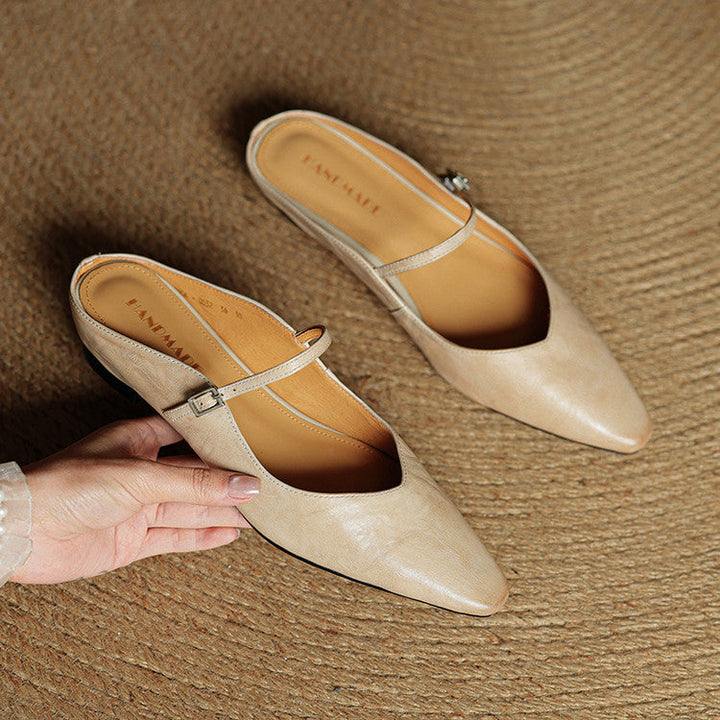 Hannah | Women's Genuine Leather Slip-On Mules