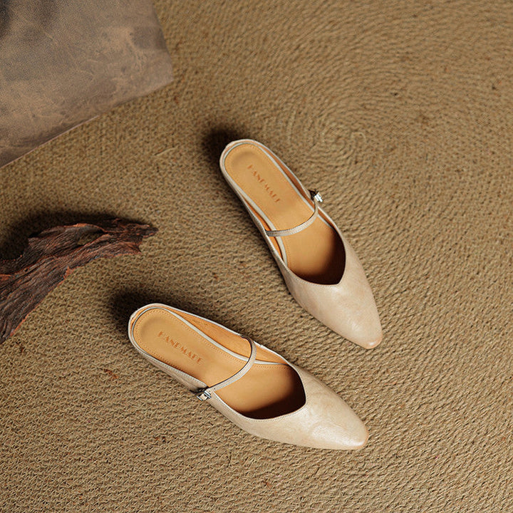 Hannah | Women's Genuine Leather Slip-On Mules