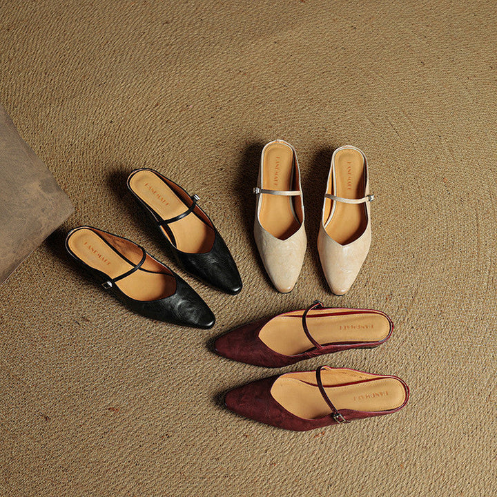 Hannah | Women's Genuine Leather Slip-On Mules