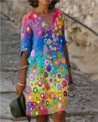 Hailey | Women’s Floral V-Neck Midi Dress