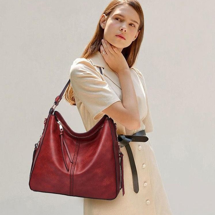 Cecile - Stylish Leather Tote Bag
