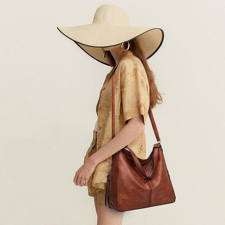 Cecile - Stylish Leather Tote Bag