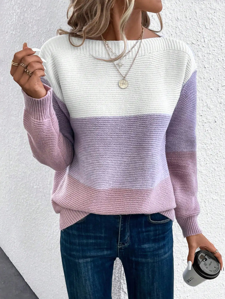 Cathryn | Colorblock Knit Sweater