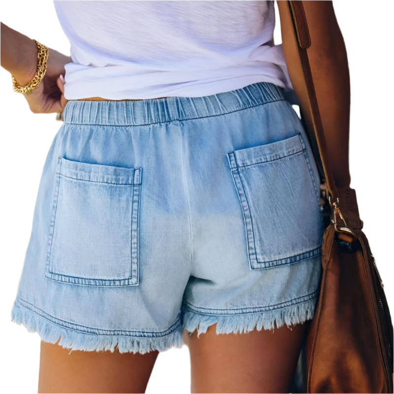 Sarielle | Women's Summer High-Waist Denim Shorts