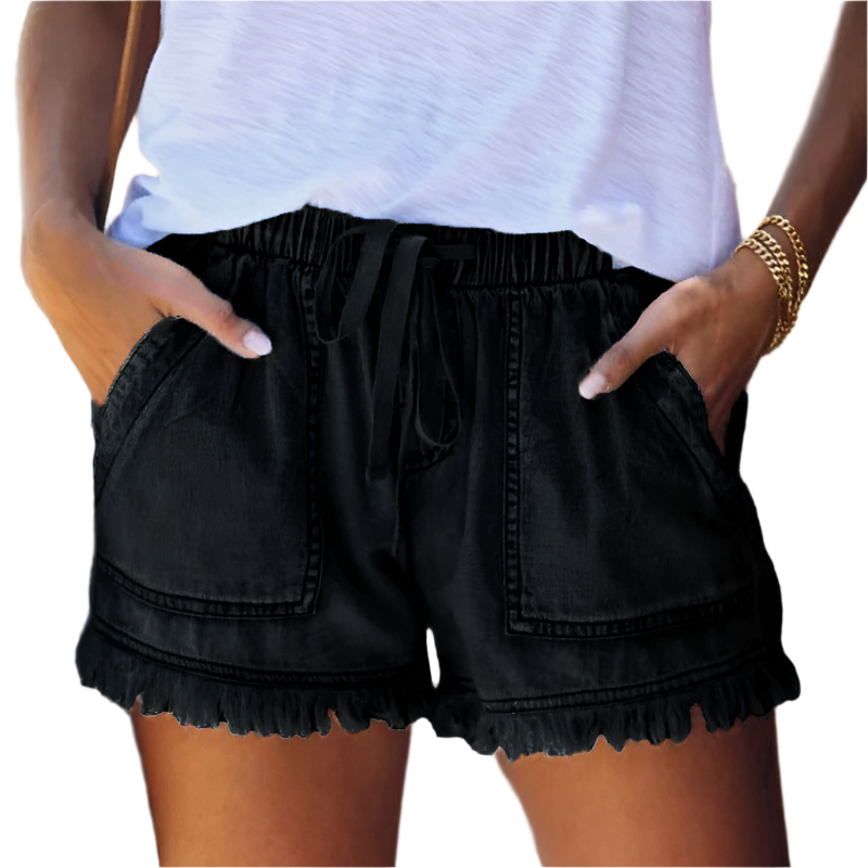 Sarielle | Women's Summer High-Waist Denim Shorts