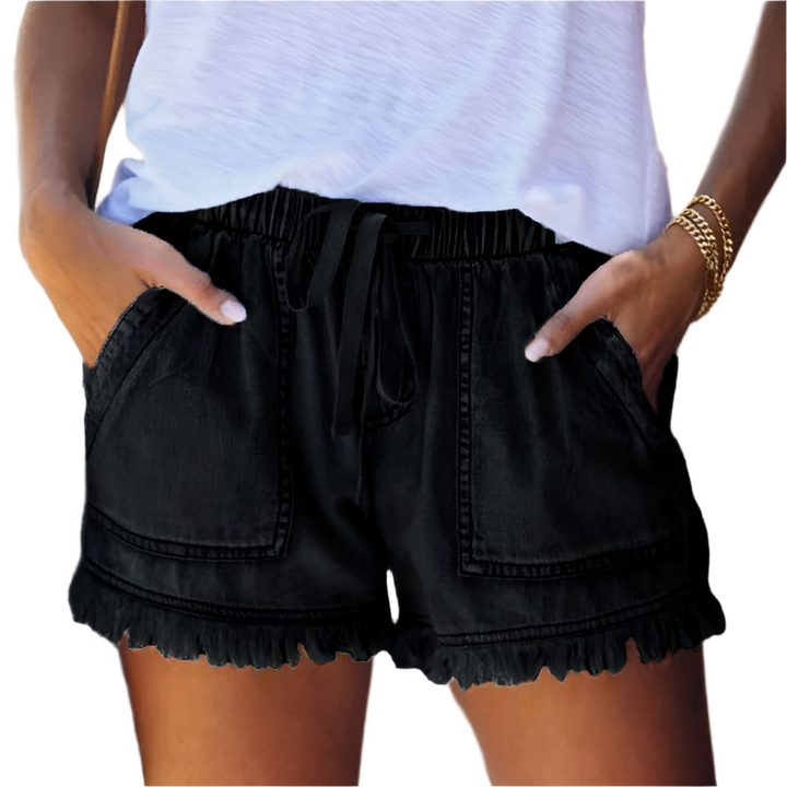 Sarielle | Women's Summer High-Waist Denim Shorts