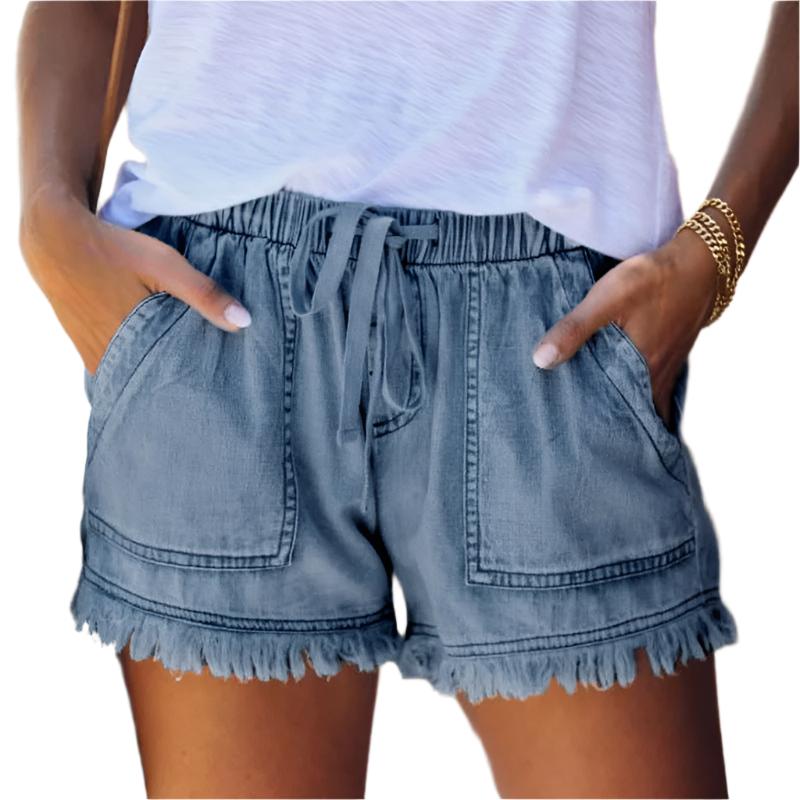 Sarielle | Women's Summer High-Waist Denim Shorts