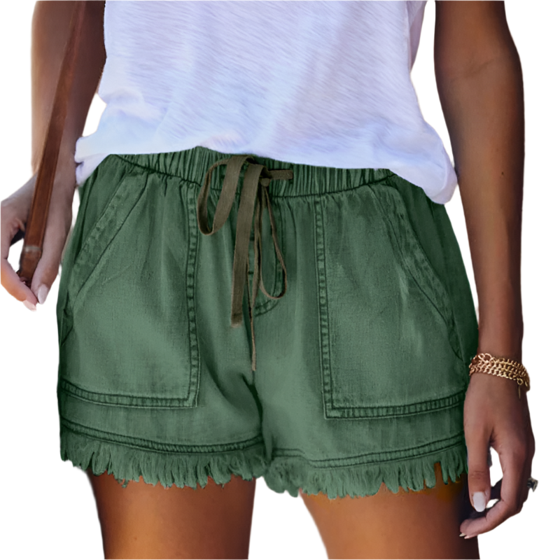 Sarielle | Women's Summer High-Waist Denim Shorts