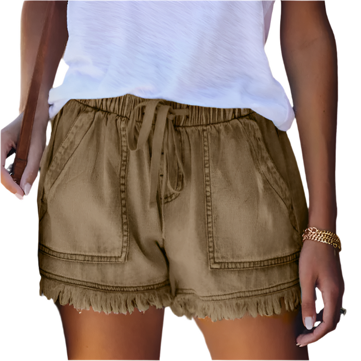 Sarielle | Women's Summer High-Waist Denim Shorts