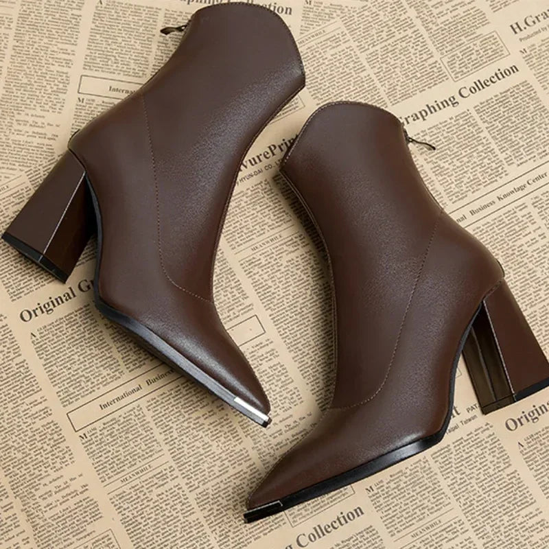 Eleanor | Women’s Spring Pointed Heel Ankle Boots