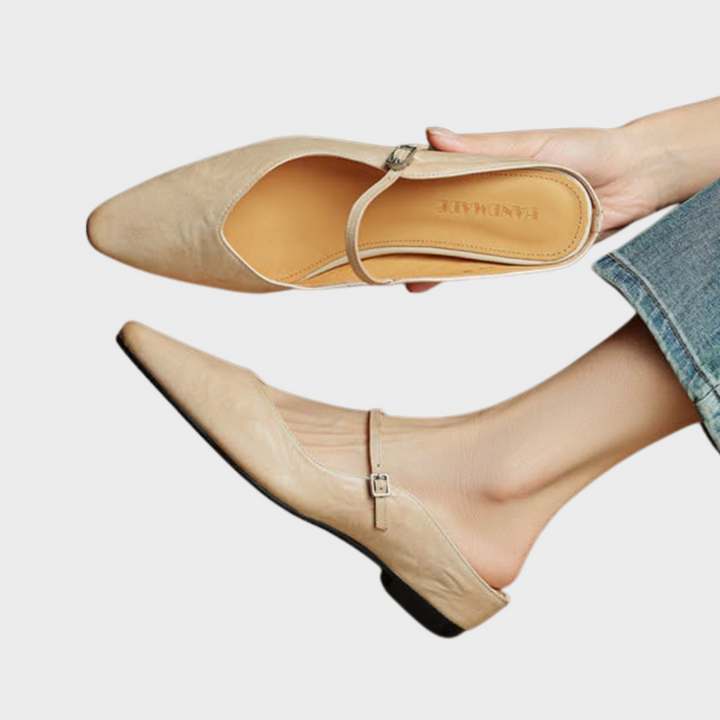 Hannah | Women's Genuine Leather Slip-On Mules