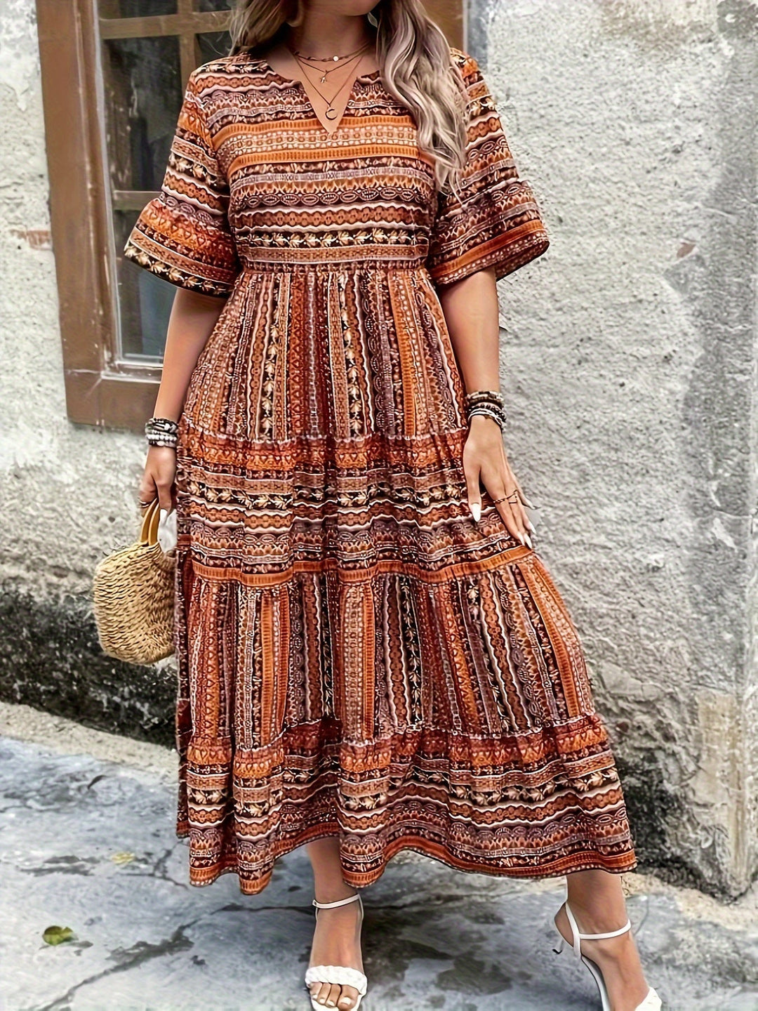 Seraphina | Boho Women's Flowy Plus Size Maxi Dress