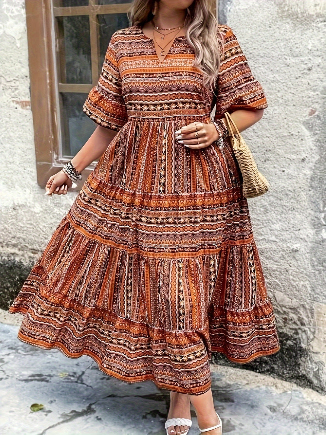 Seraphina | Boho Women's Flowy Plus Size Maxi Dress