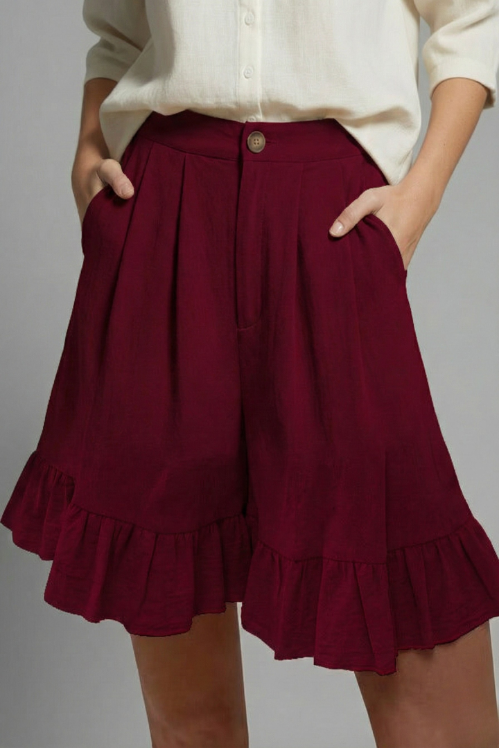 Seraphina | Elegant Women's Summer High Waist Ruffle Shorts