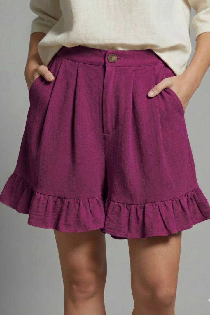 Seraphina | Elegant Women's Summer High Waist Ruffle Shorts