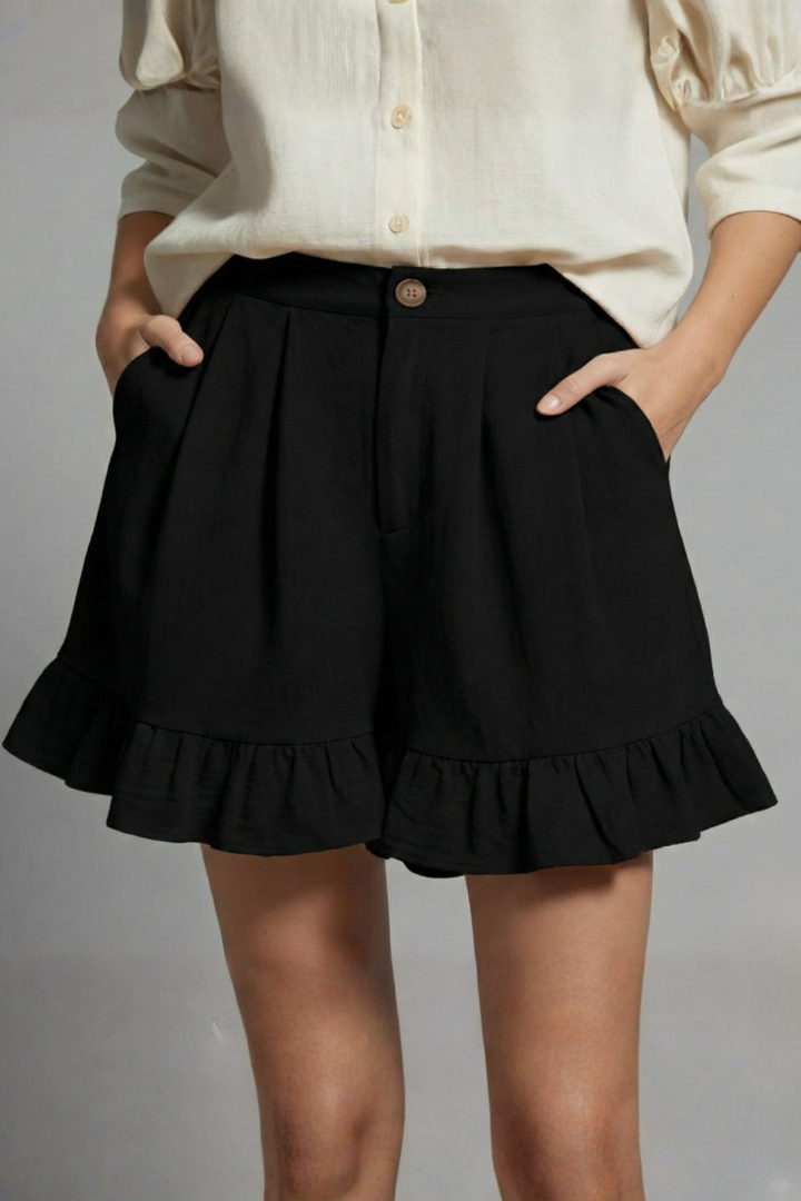 Seraphina | Elegant Women's Summer High Waist Ruffle Shorts