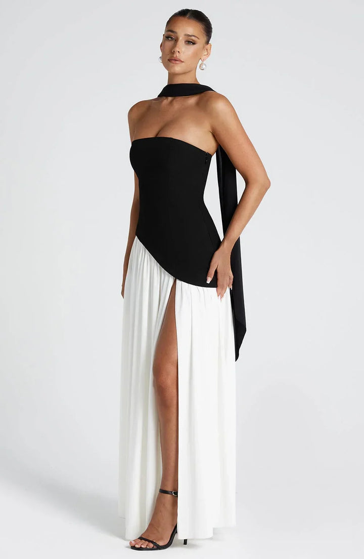 Seraphina | Women's Strapless Corset Maxi Dress High Slit