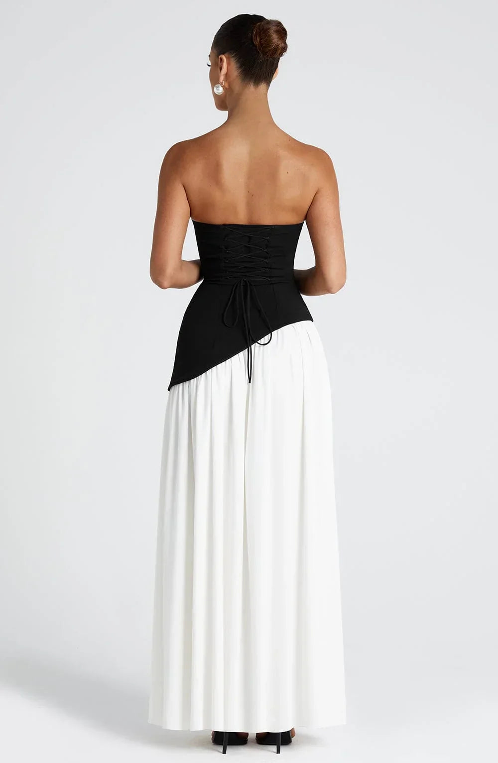 Seraphina | Women's Strapless Corset Maxi Dress High Slit