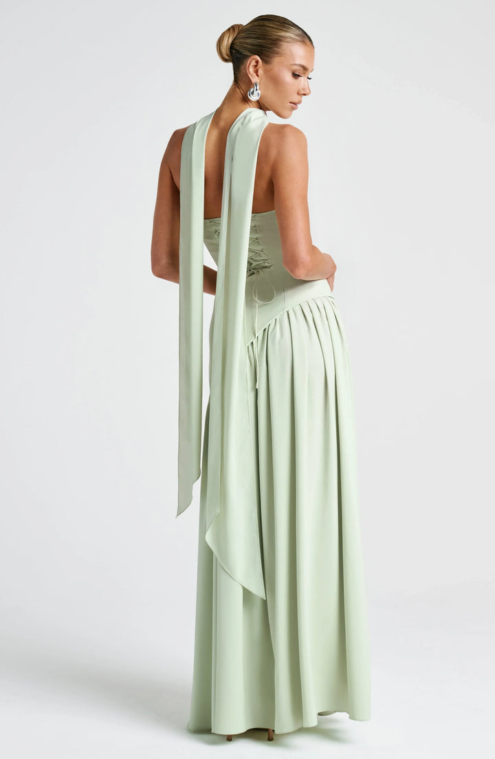 Seraphina | Women's Strapless Corset Maxi Dress High Slit