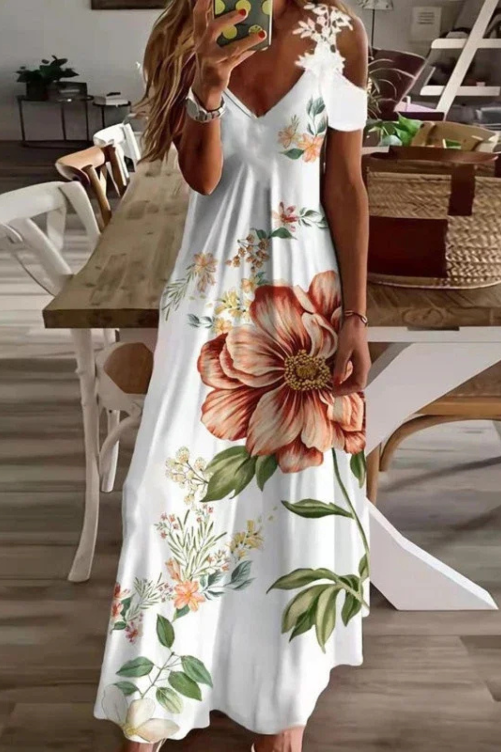 Sienna | Womens V-Neck Summer Floral Maxi Dress