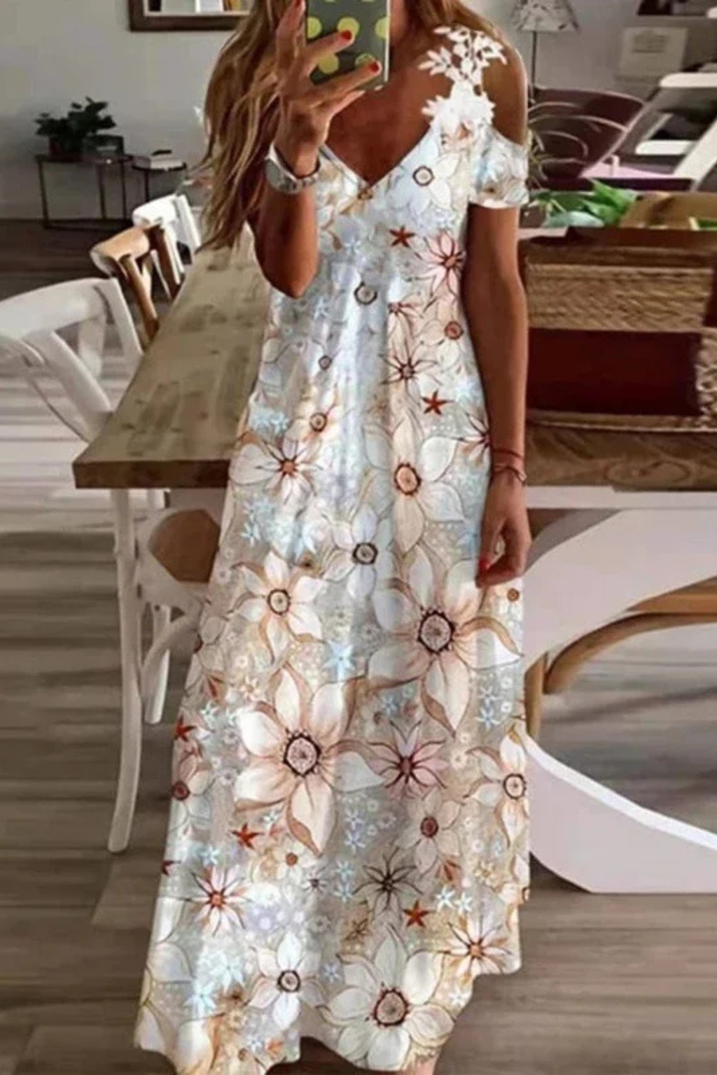 Sienna | Womens V-Neck Summer Floral Maxi Dress